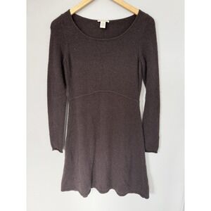 White + Warren‎ 100% Cashmere Sweater Dress Brown Size M Luxurious Gentle Flare